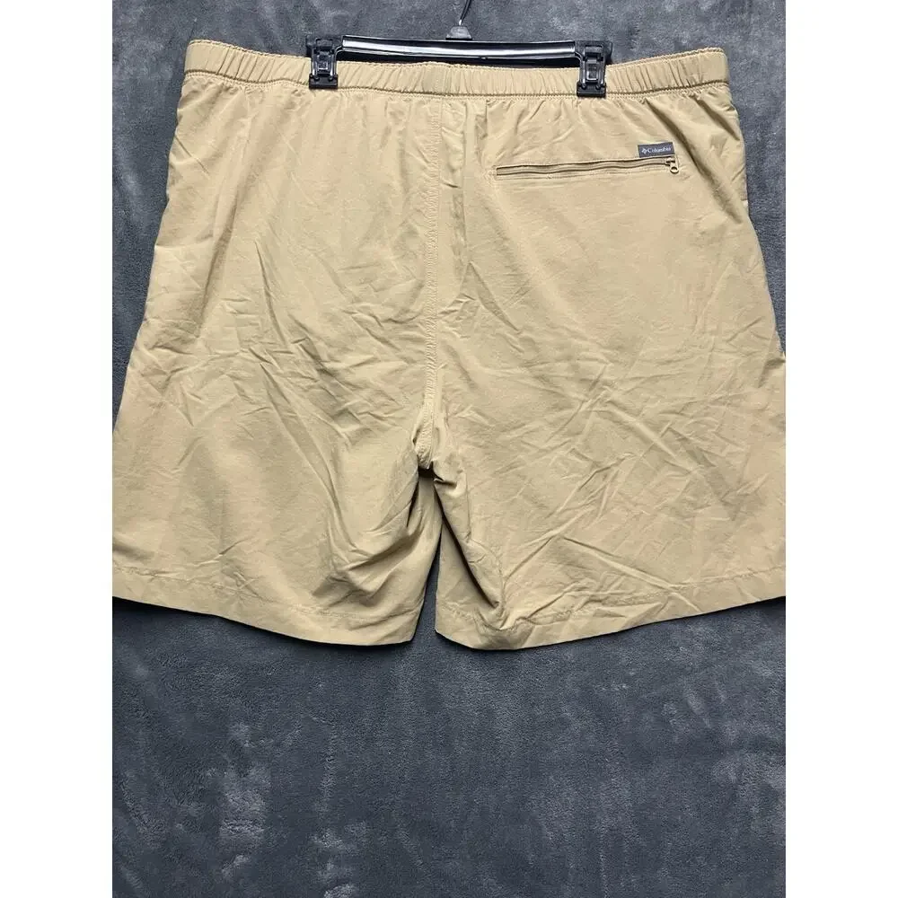 Columbia Khaki Swim Shorts Trunks Mesh Lined Quick Dry Men’s Sz XL Outdoor Hike